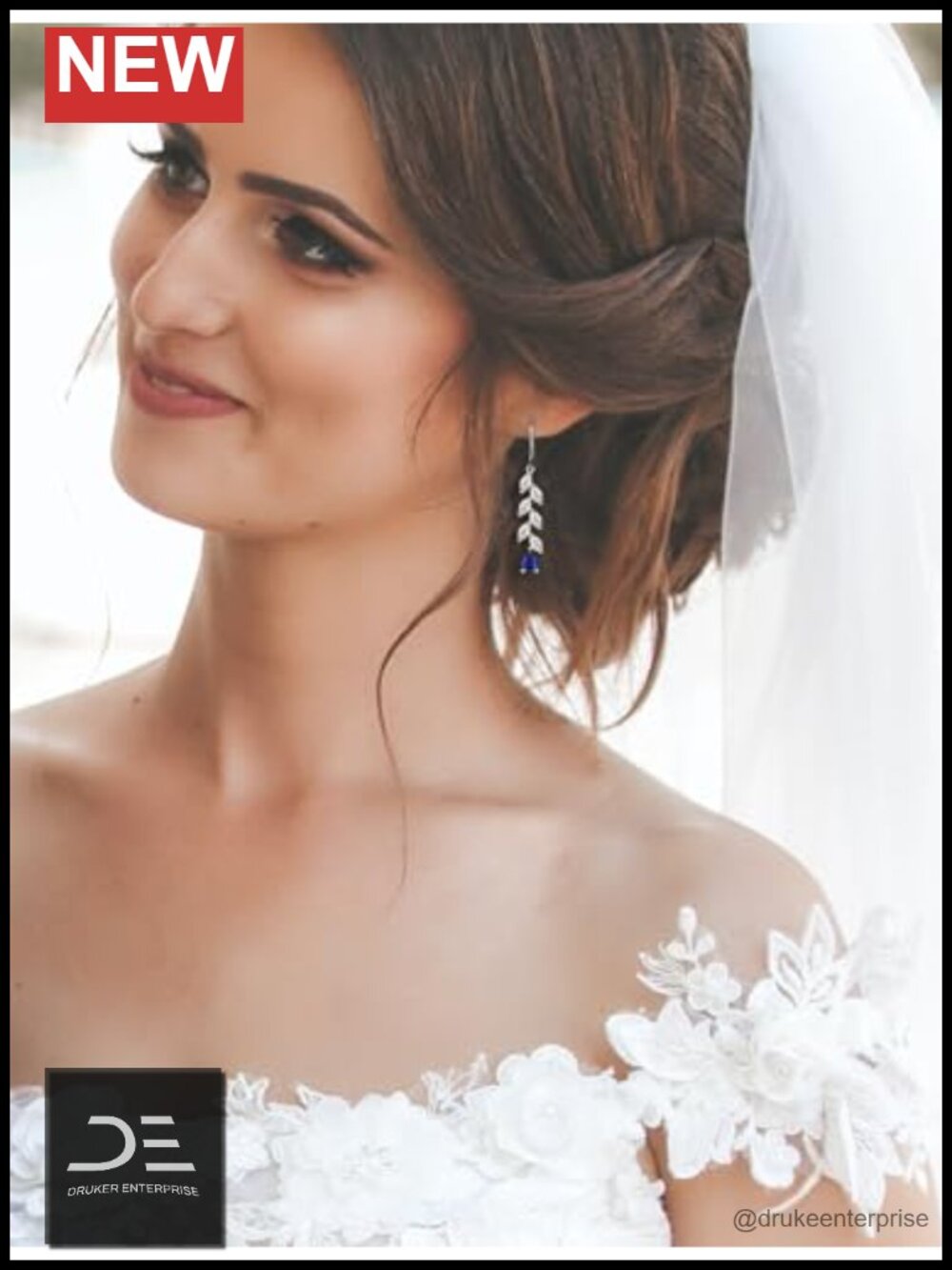 925 Sterling Silver Teardrop Dangle Earrings for Brides Bridesmaid Long